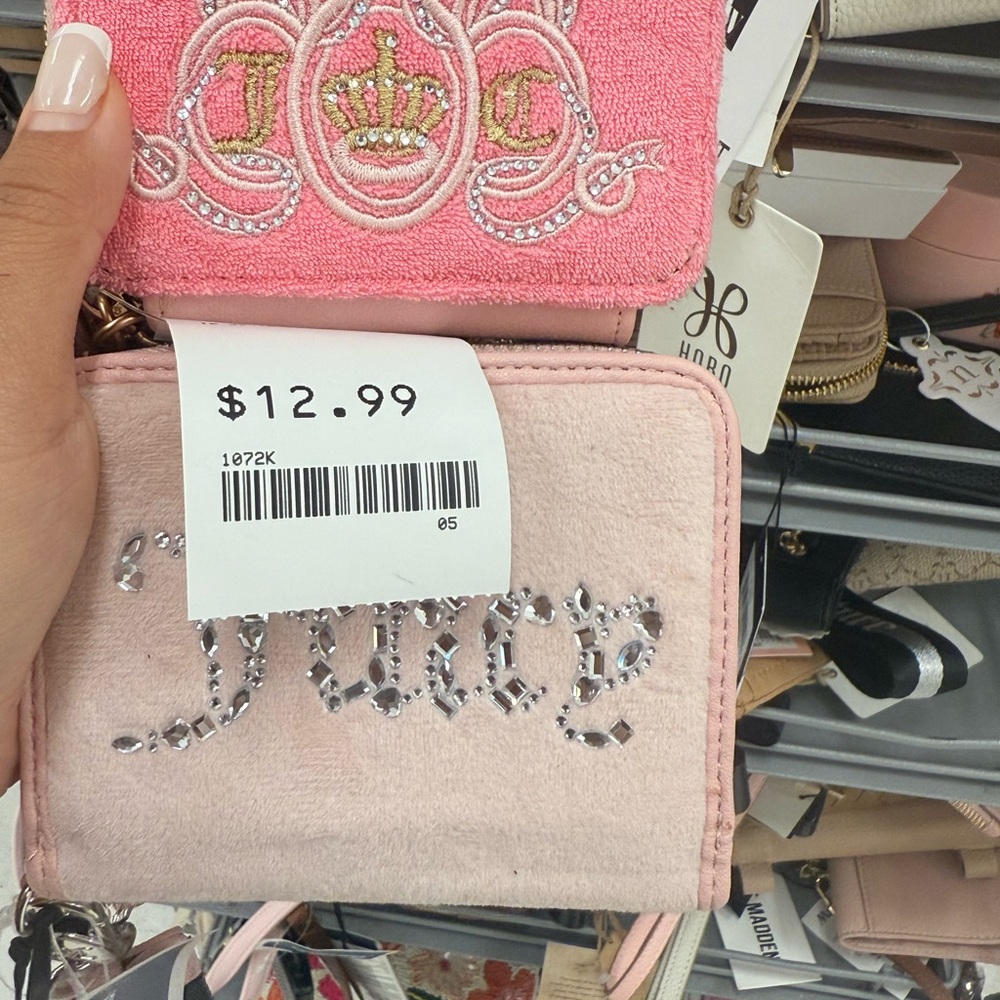 Juicy Couture Pink Wallet with Rhinestone Logo